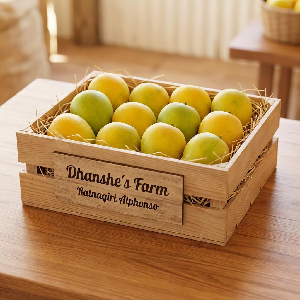 Ratnagiri Alphonso Mango JUMBO Size 240g -279g/Piece