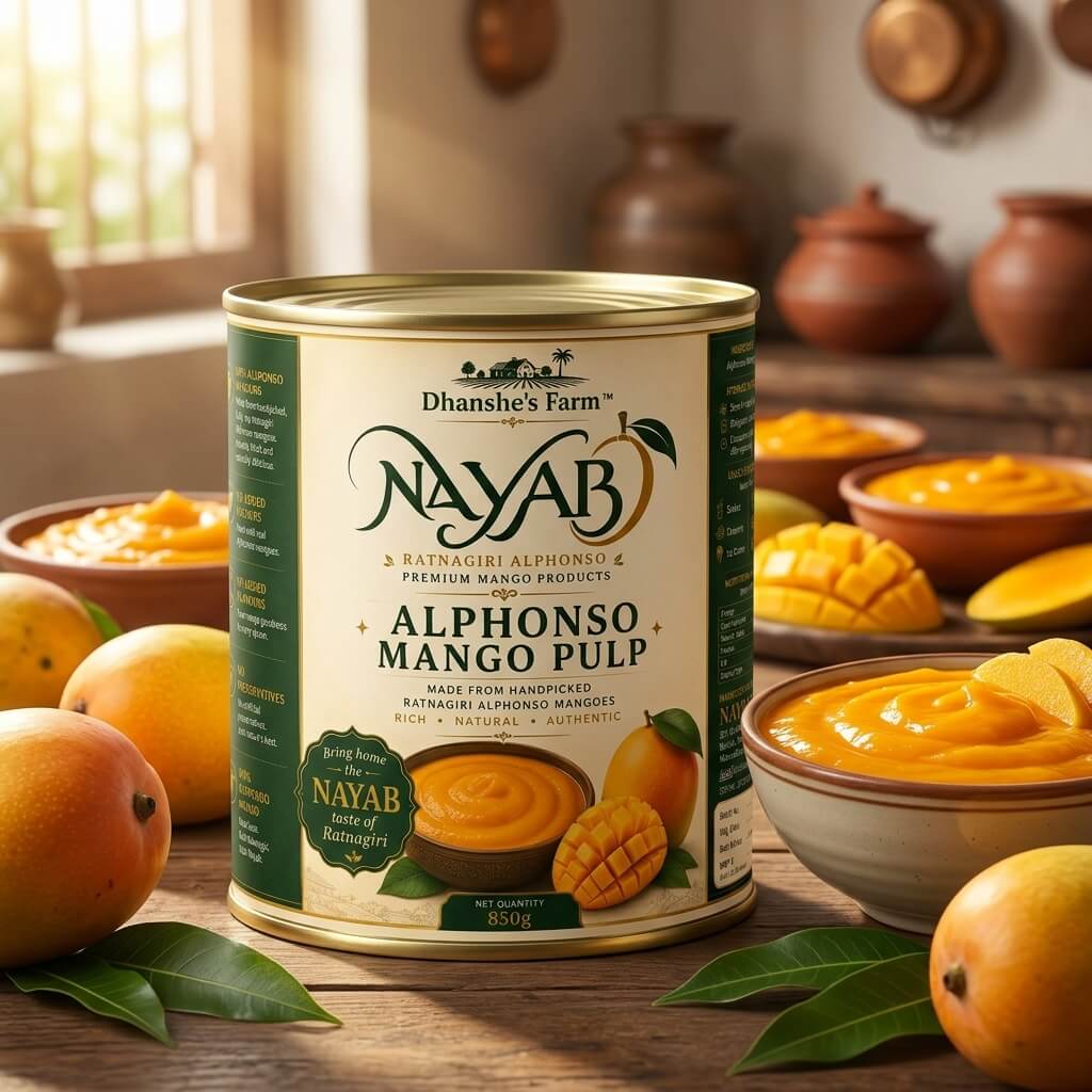 Ratnagiri Alphonso Mango Pulp- Added Sugar