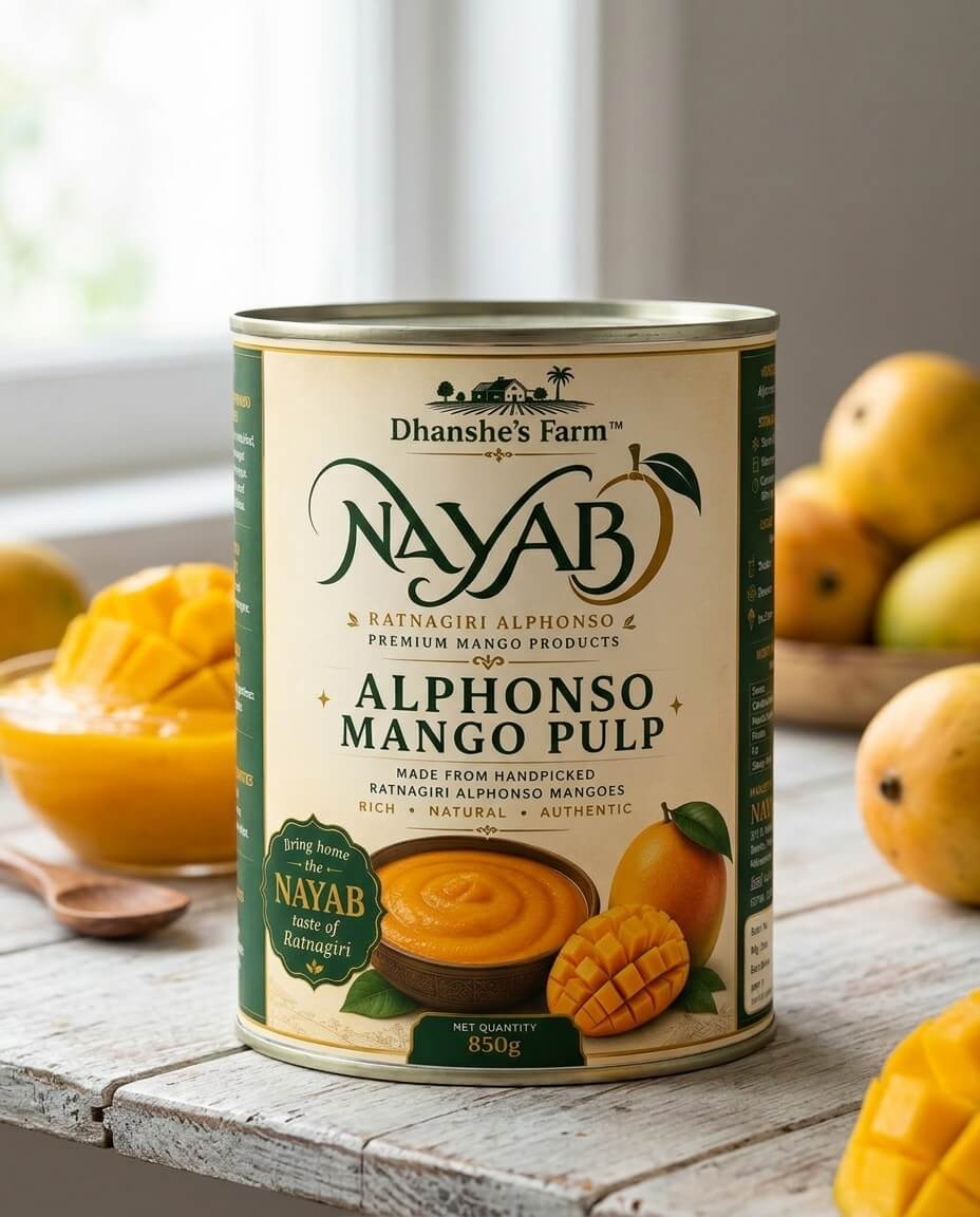 Ratnagiri Alphonso Mango Pulp- Added Sugar