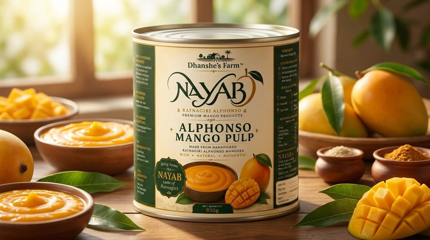 Ratnagiri Alphonso Mango Pulp- Added Sugar