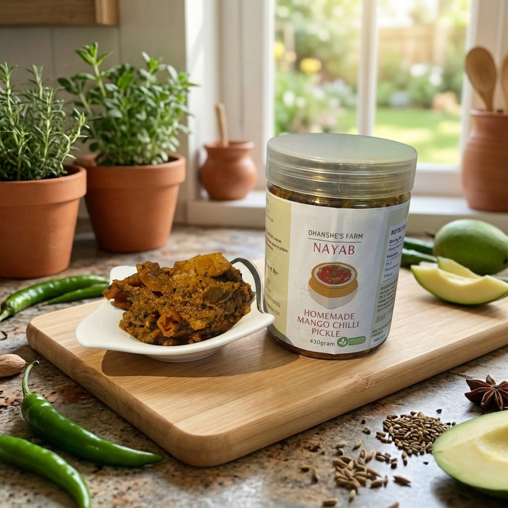 Ratnagiri Mango Chilli Pickle -Pickled in the SUN (430g)/Homemade