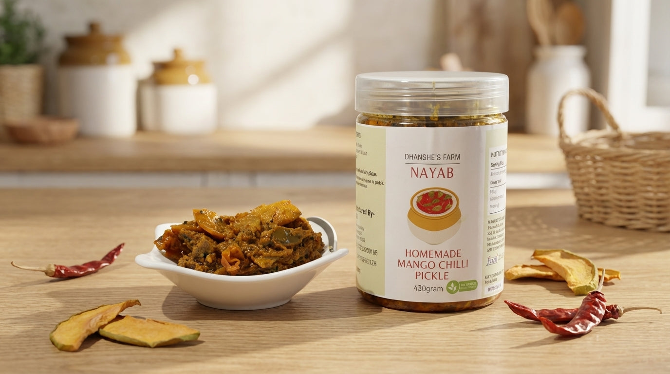 Ratnagiri Mango Chilli Pickle -Pickled in the SUN (430g)/Homemade