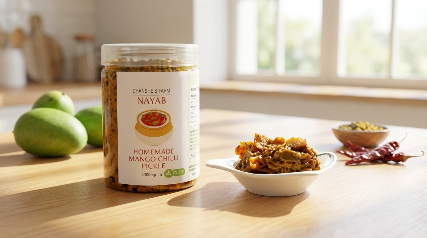Ratnagiri Mango Chilli Pickle -Pickled in the SUN (430g)/Homemade